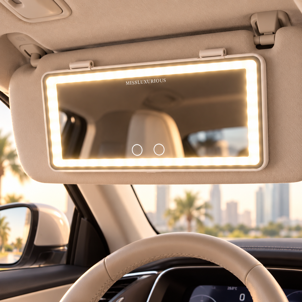 CarGlam Mirror - LED licht auto spiegel