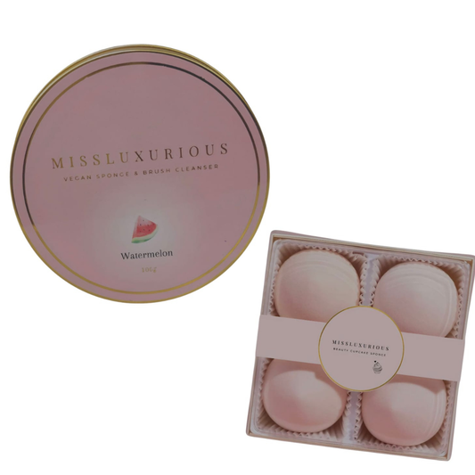 Beauty Cupcake Sponge & Watermelon Brush en Sponge Cleanser Bundel