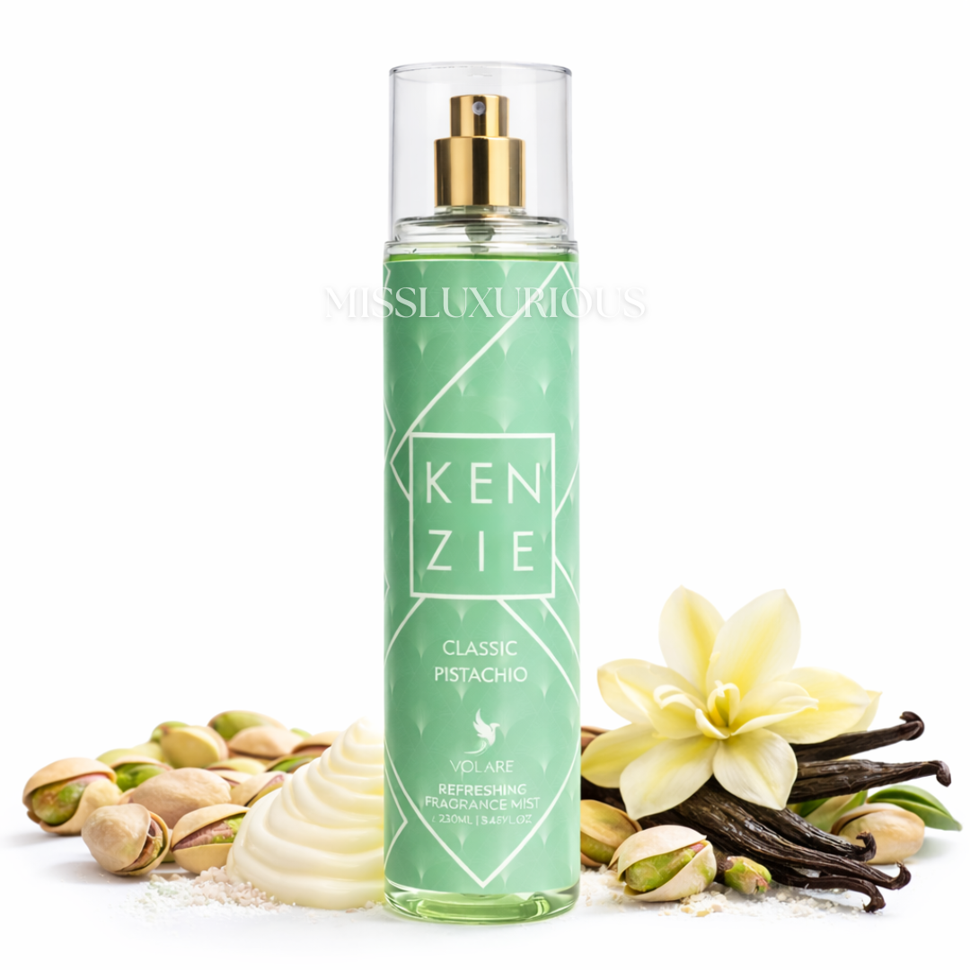 Kenzie Classic Pistachio Bodymist dupe kayali yum pistachio bodymist missluxurious