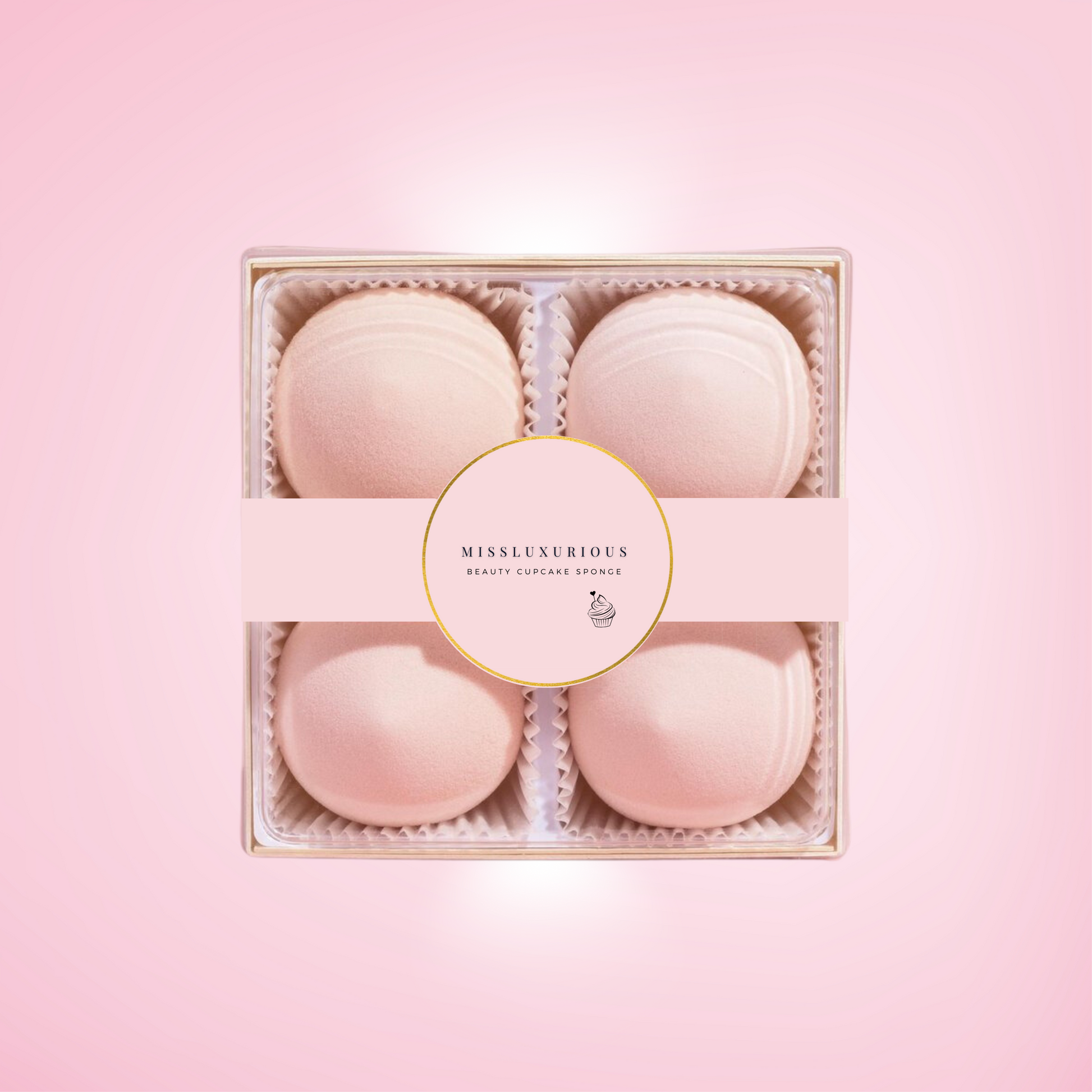 missluxurious beauty cupcakes sponges blenders pink makeup sponge